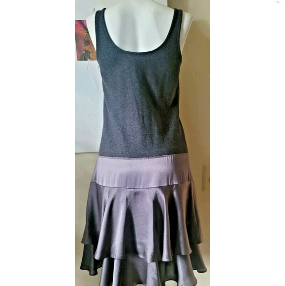 Diane Von Furstenberg Grey Silk & Wool Sleeveless Night out Dress Size 6 - Picture 2 of 4
